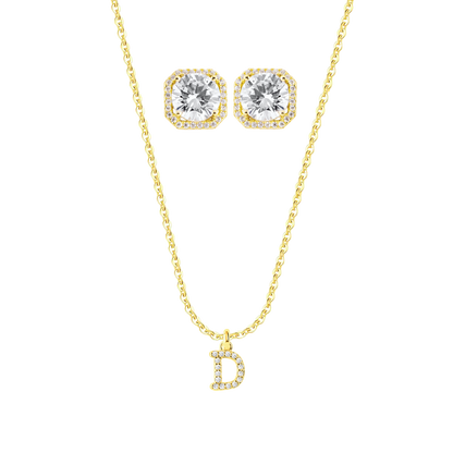 Kolczyki Ateny + Naszyjnik Jambi | Zestaw srebra 925 0,01kg 0