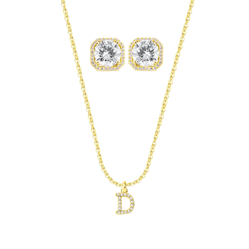 Kolczyki Ateny + Naszyjnik Jambi | Zestaw srebra 925 0,01kg 0