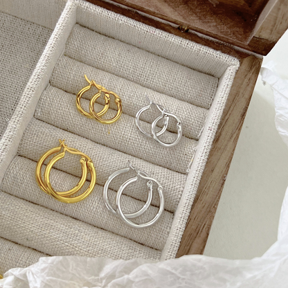 Kolczyki ze srebra 925 | Elegancki design 18mm 2