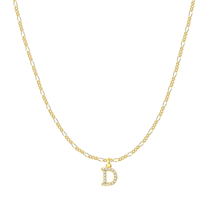 Łańcuszek z literami | Srebro 925, Cyrkonia 0