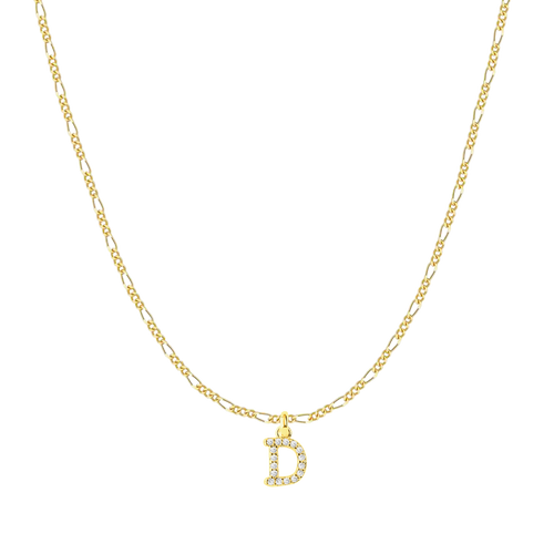 Łańcuszek z literami | Srebro 925, Cyrkonia 0