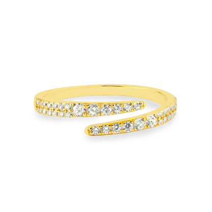 Lugano | Pierścionek ze srebra 925 z powłoką 18K 0