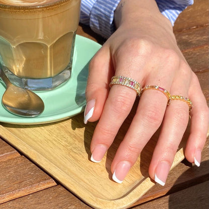 Malina Rzymska | Pierścionek ze srebra 925 i złotą powłoką 18k 5