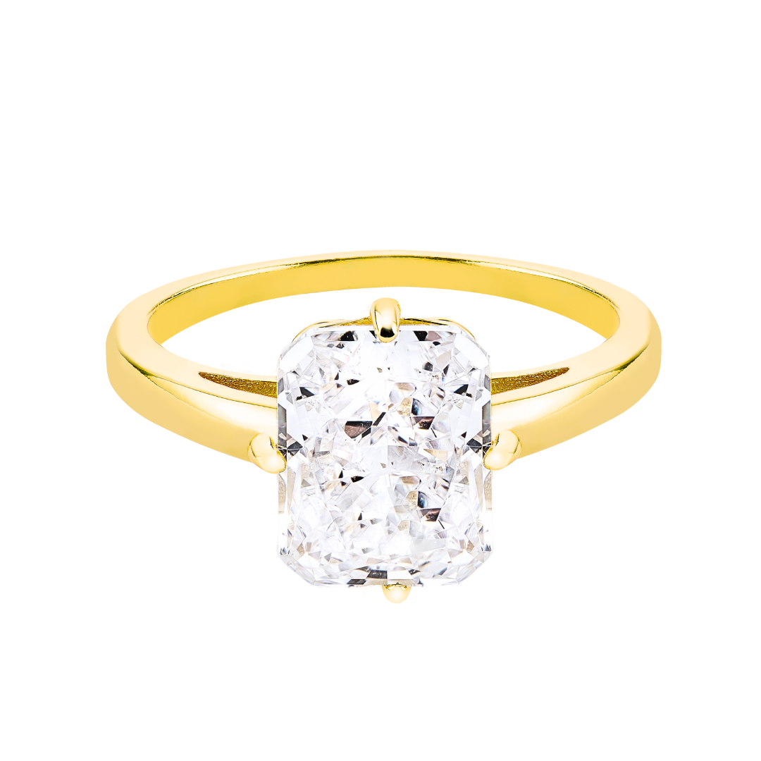 Monako | Pierścionek srebrny 925 z cyrkonią 8A 0