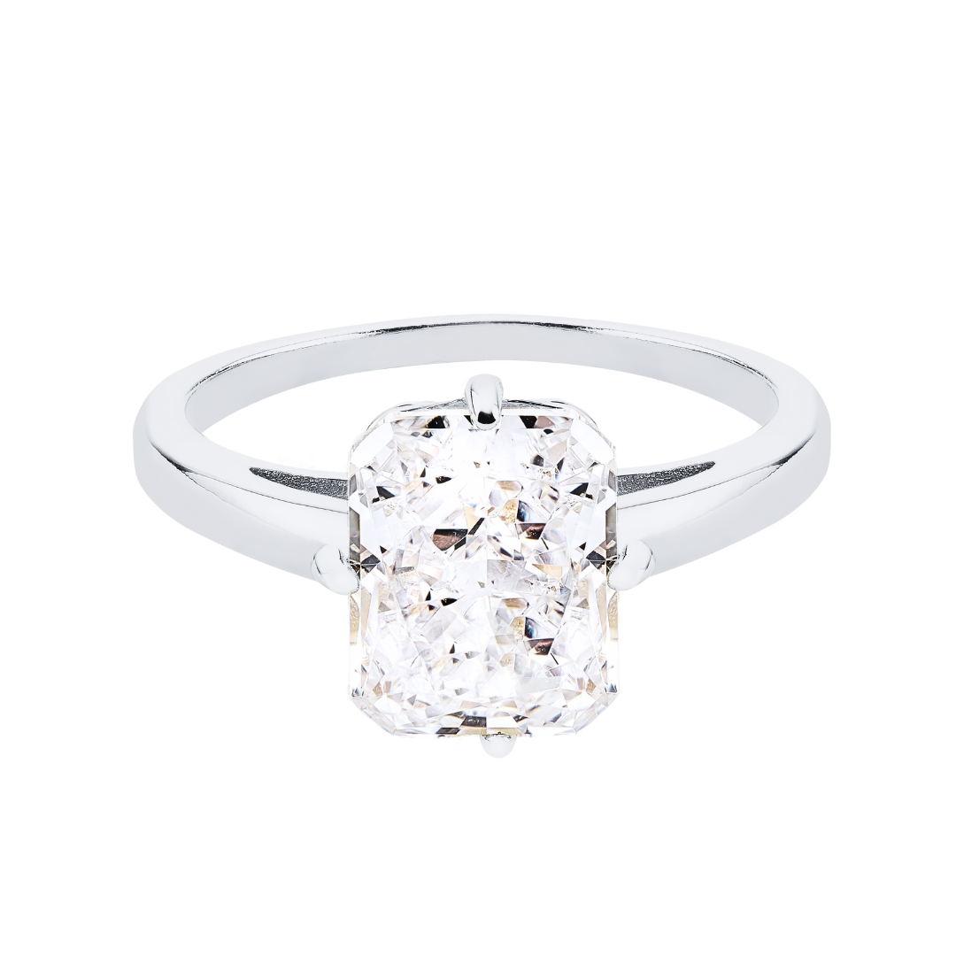 Monako | Pierścionek srebrny 925 z cyrkonią 8A 1