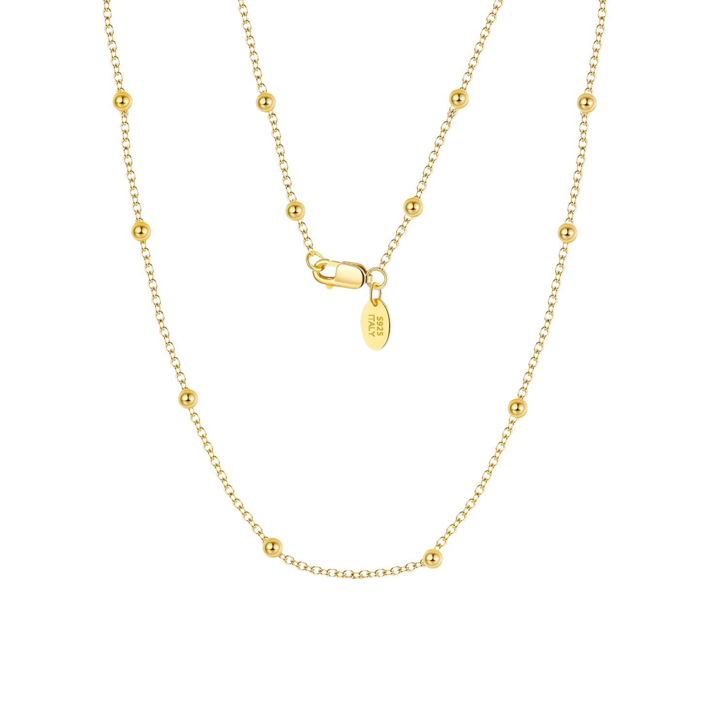 Naszyjnik Damski Kulki Srebrny 925 | 0,012 kg Elegancja i Regulowana Długość 0