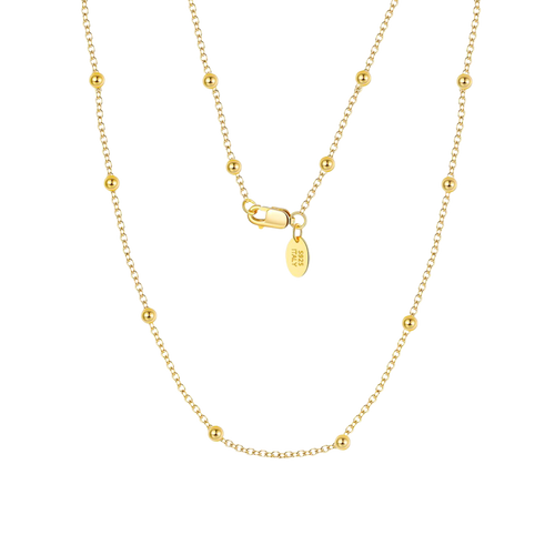 Naszyjnik Damski Kulki Srebrny 925 | 0,012 kg Elegancja i Regulowana Długość 0