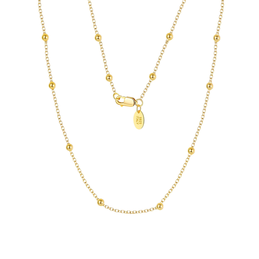 Naszyjnik Damski Kulki Srebrny 925 | 0,012 kg Elegancja i Regulowana Długość 0