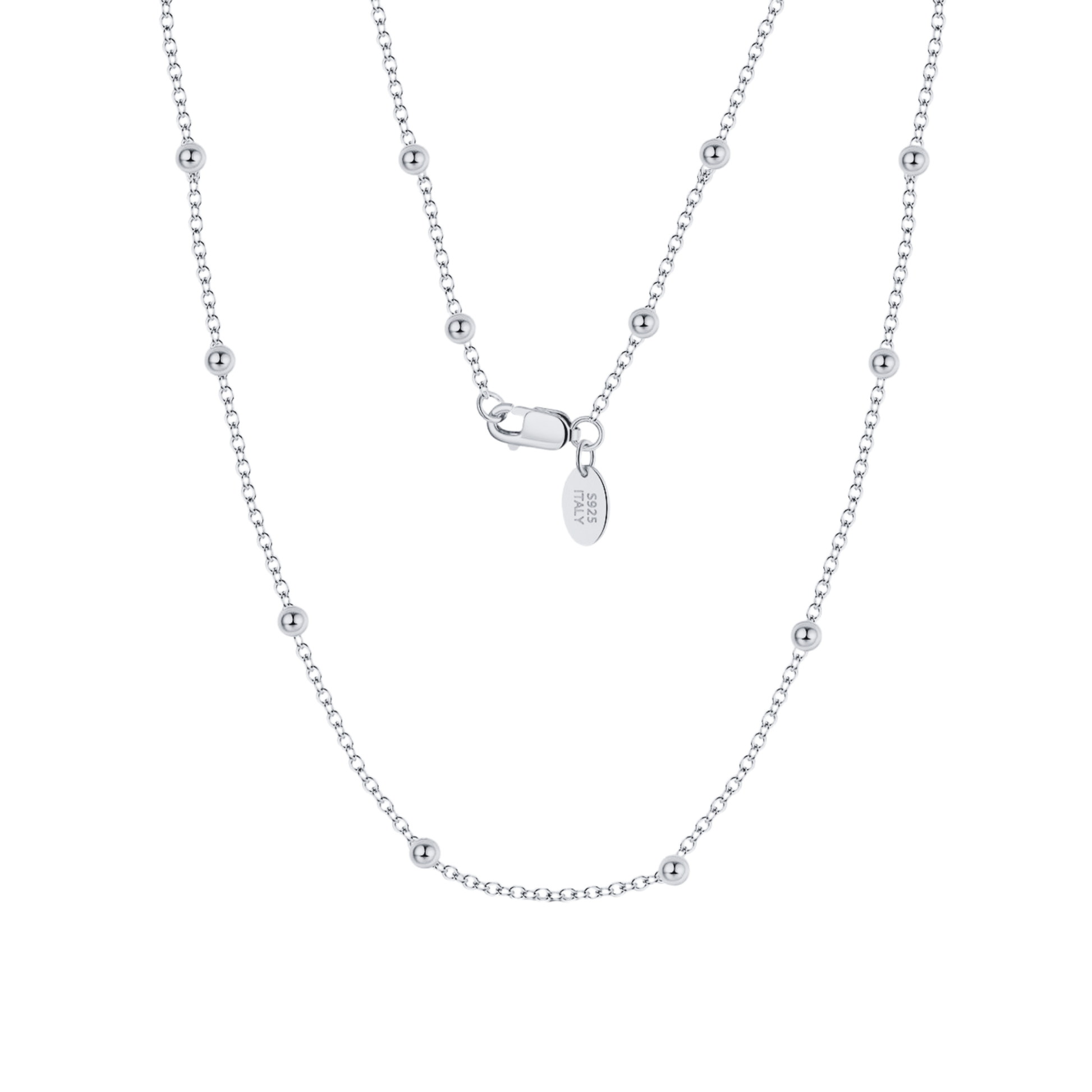 Naszyjnik Damski Kulki Srebrny 925 | 0,012 kg Elegancja i Regulowana Długość 1