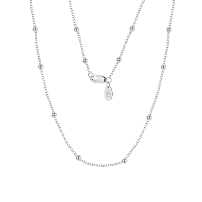 Naszyjnik Damski Kulki Srebrny 925 | 0,012 kg Elegancja i Regulowana Długość 1