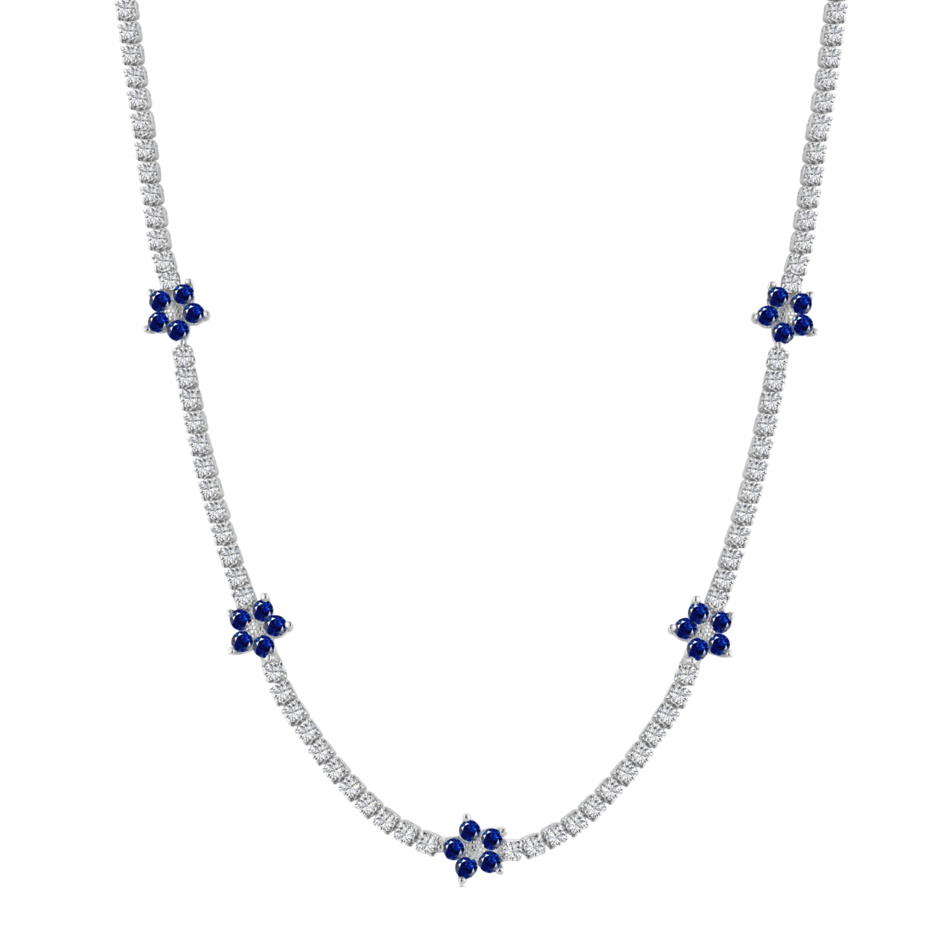 Naszyjnik Kwiatowy Srebrny 925 | Elegancki Design 0.015 kg 1