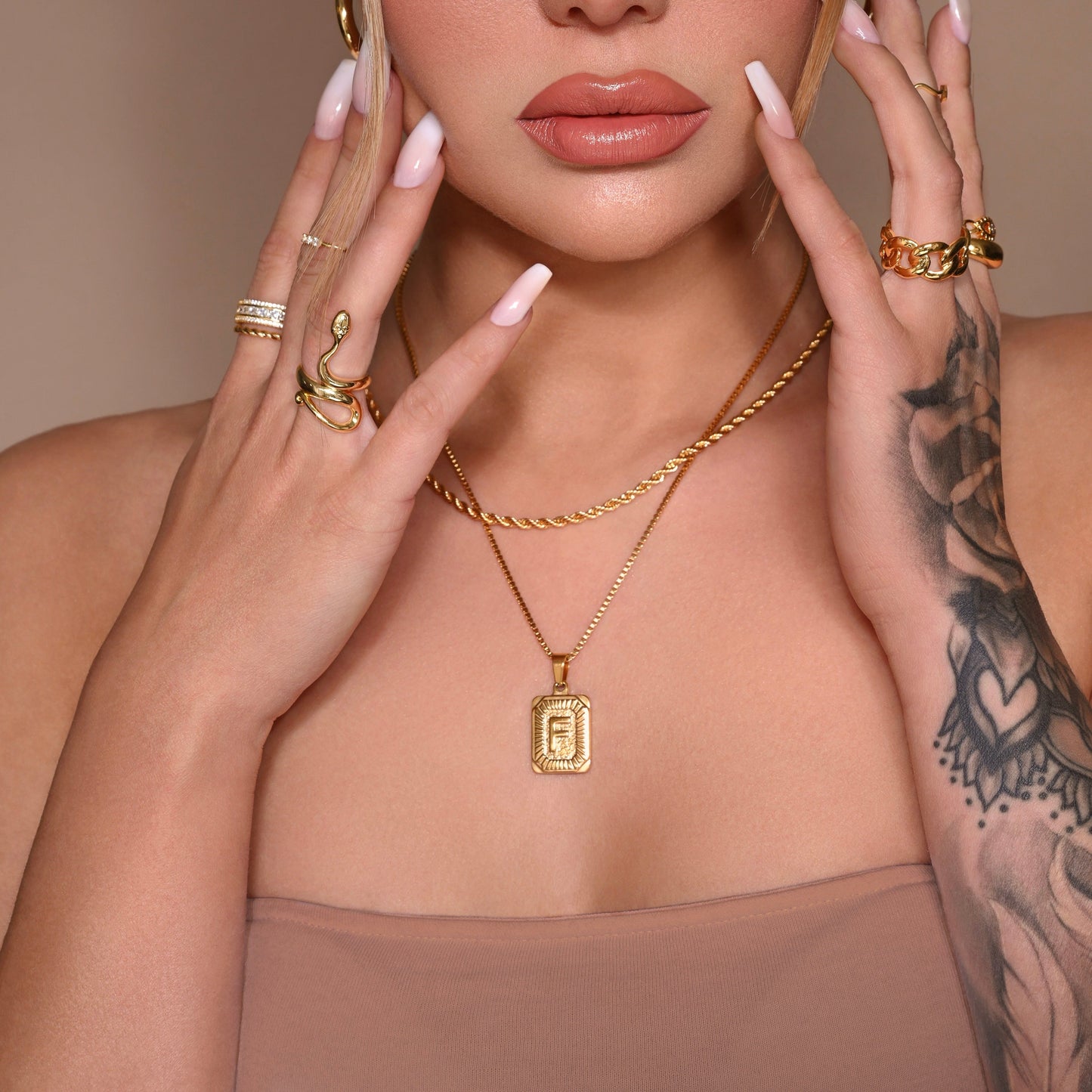 Naszyjnik | Platerowany 18-karatowym złotem 0.1kg 3