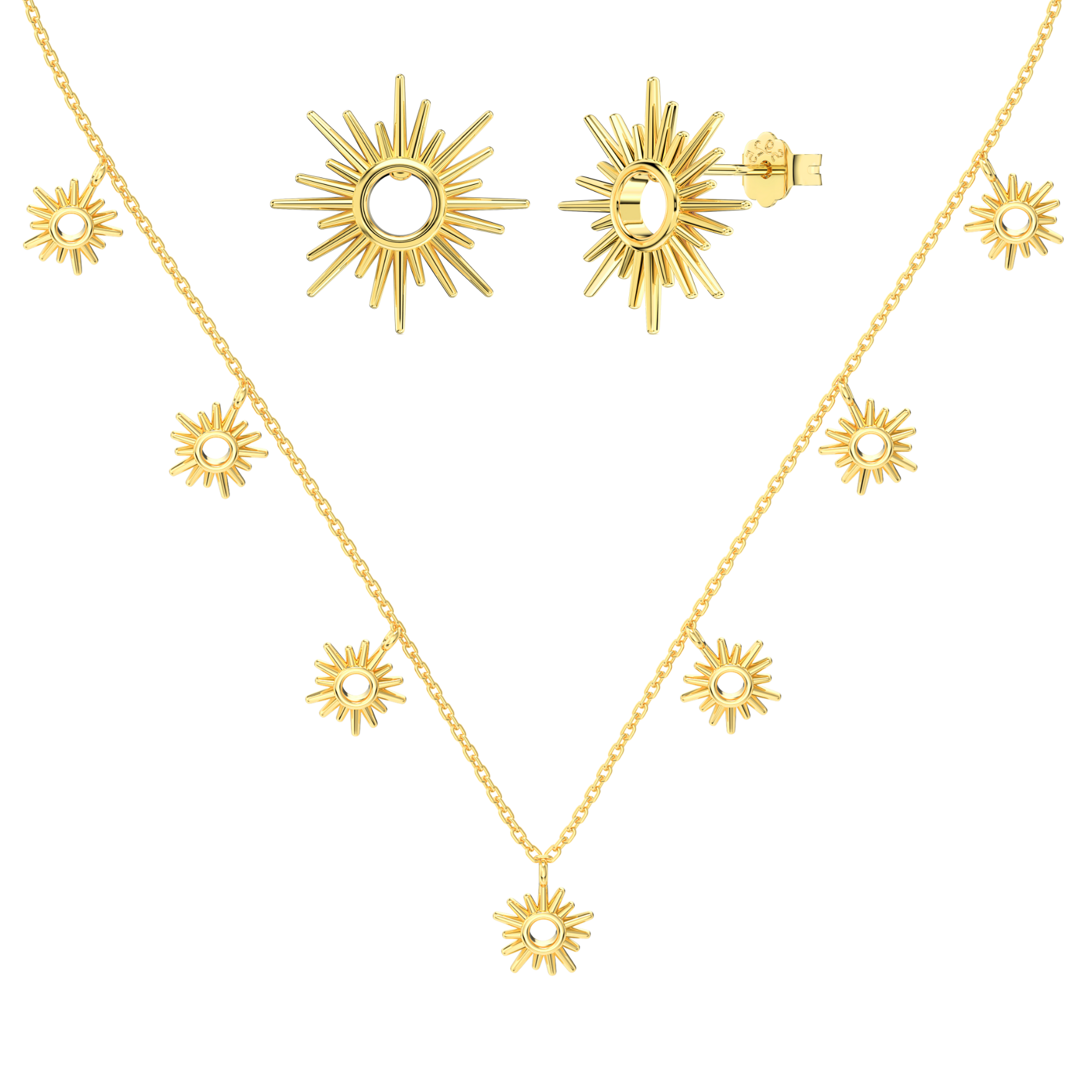 Naszyjnik i kolczyk | Zestaw ze srebra 0,025 kg 0