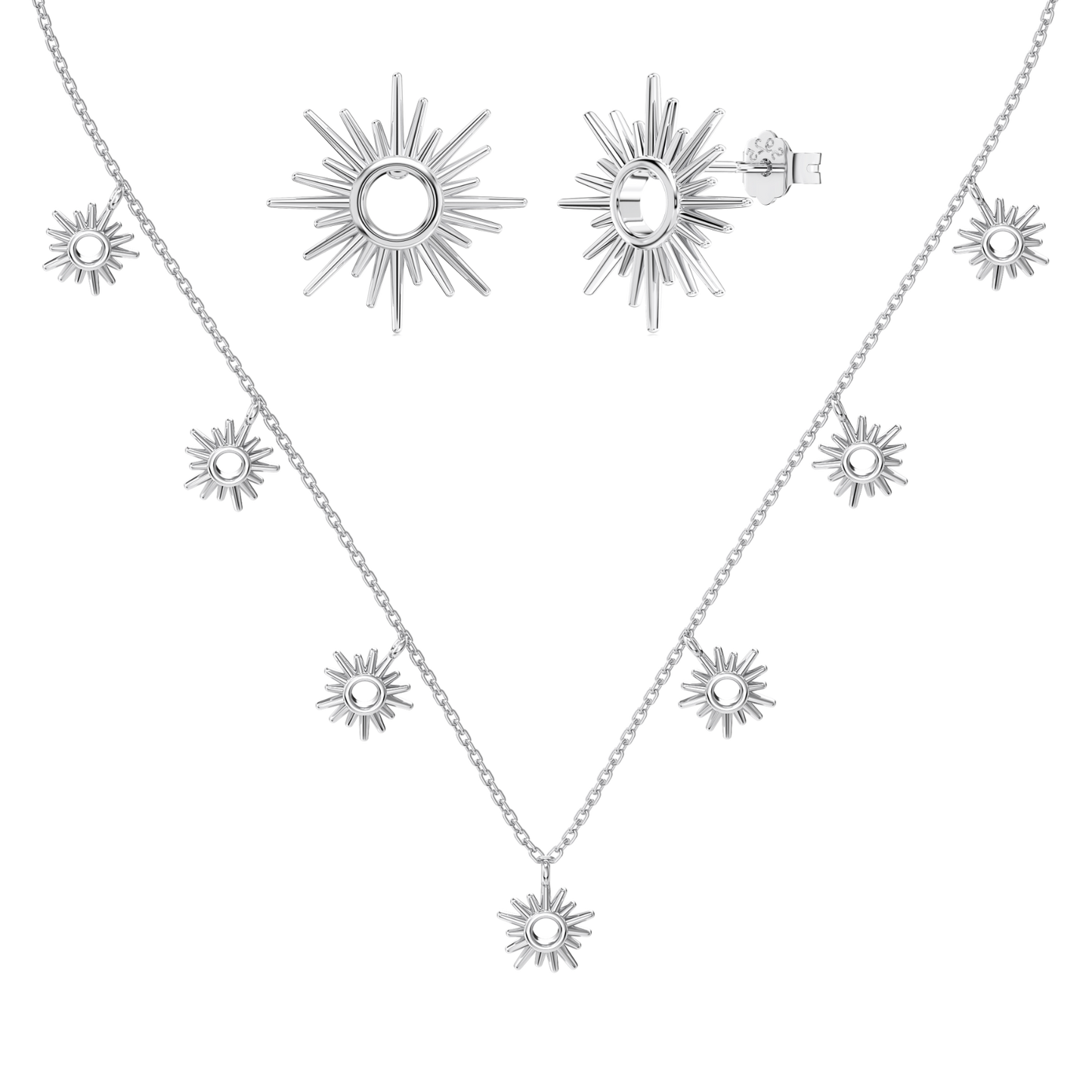 Naszyjnik i kolczyk | Zestaw ze srebra 0,025 kg 1