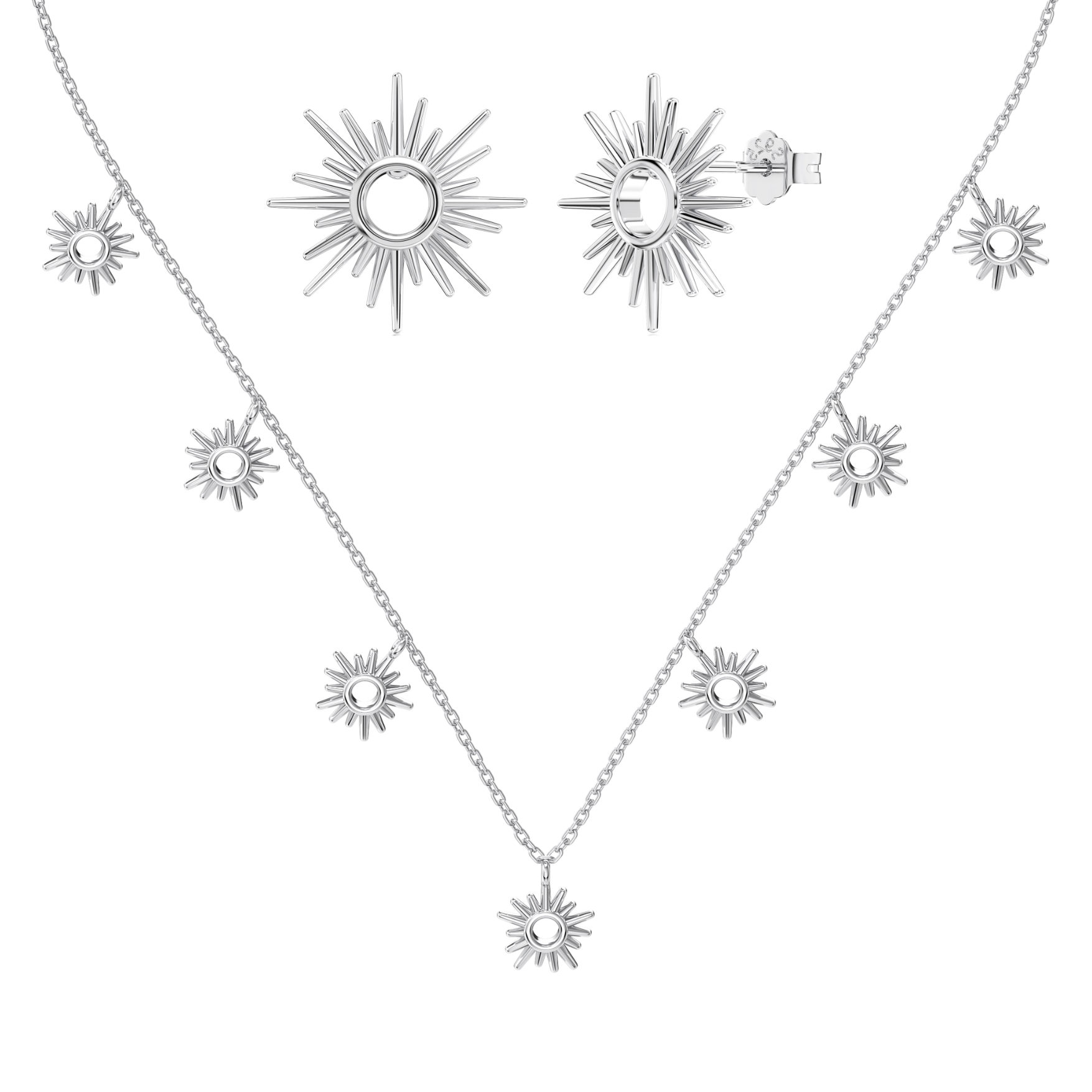 Naszyjnik i kolczyk | Zestaw ze srebra 0,025 kg 1