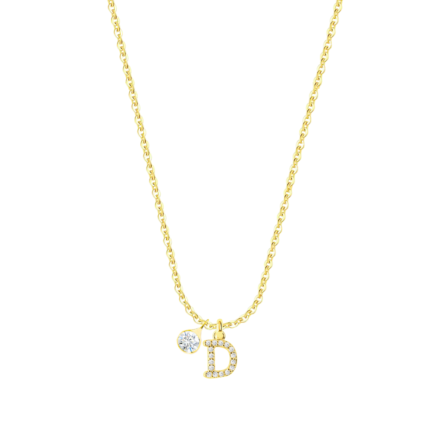 Naszyjnik literowy | Srebro 925 z cyrkonią 0,03kg 0