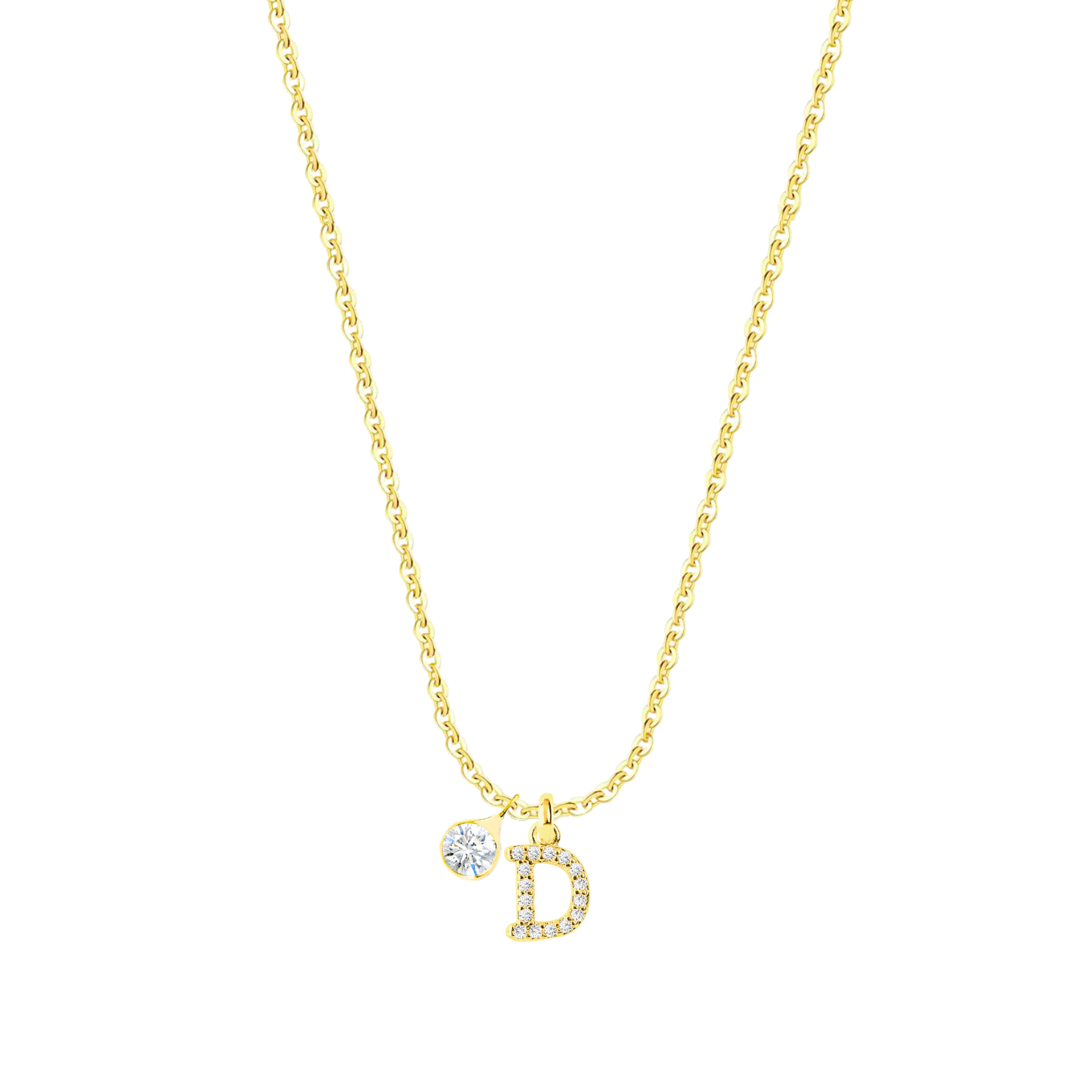 Naszyjnik literowy | Srebro 925 z cyrkonią 0,03kg 0