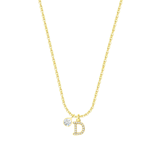 Naszyjnik literowy | Srebro 925 z cyrkonią 0,03kg 0