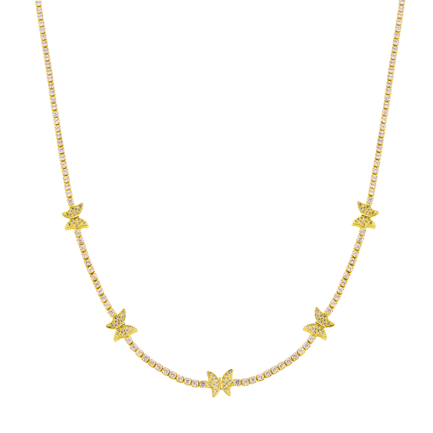 Naszyjnik motyl | Platerowany złotem 18-karatowym 0.02kg 0