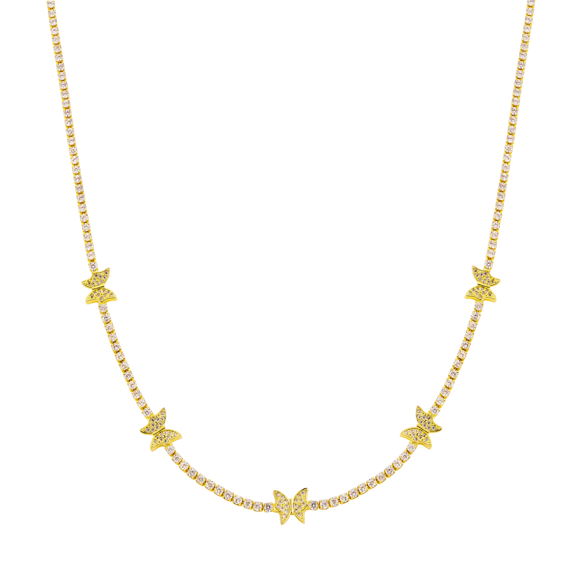 Naszyjnik motyl | Platerowany złotem 18-karatowym 0.02kg 0