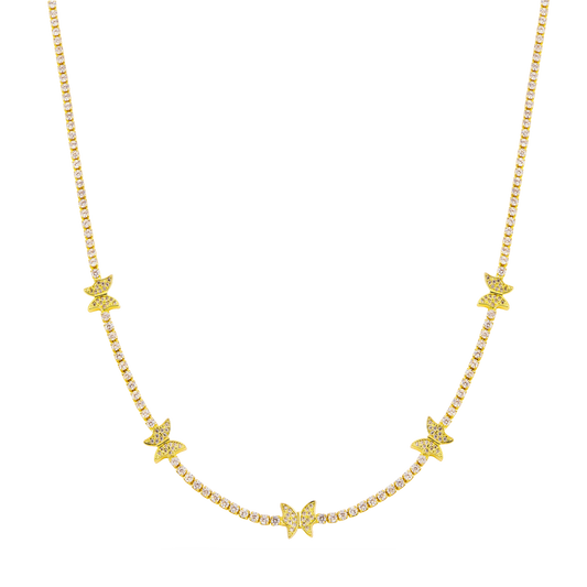 Naszyjnik motyl | Platerowany złotem 18-karatowym 0.02kg 0
