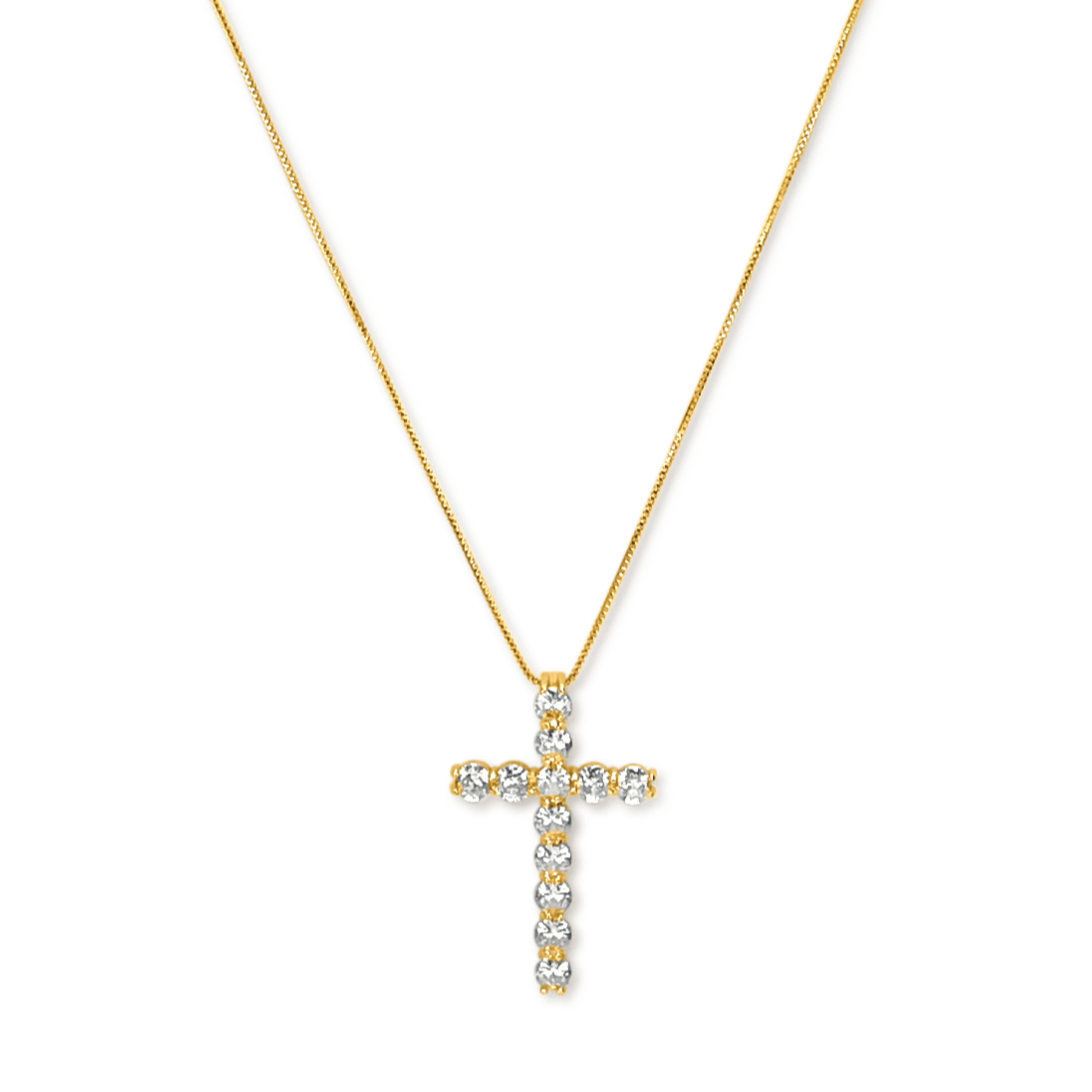 Naszyjnik z krzyżem | Platerowany złotem 18-karatowym 0