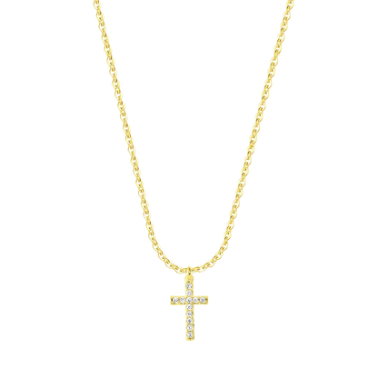 Naszyjnik z krzyżykiem | Srebro 925, regulacja do 45cm 0