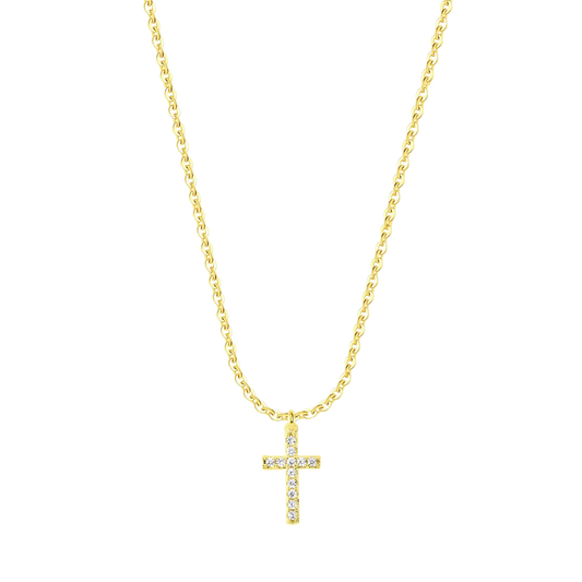 Naszyjnik z krzyżykiem | Srebro 925, regulacja do 45cm 0