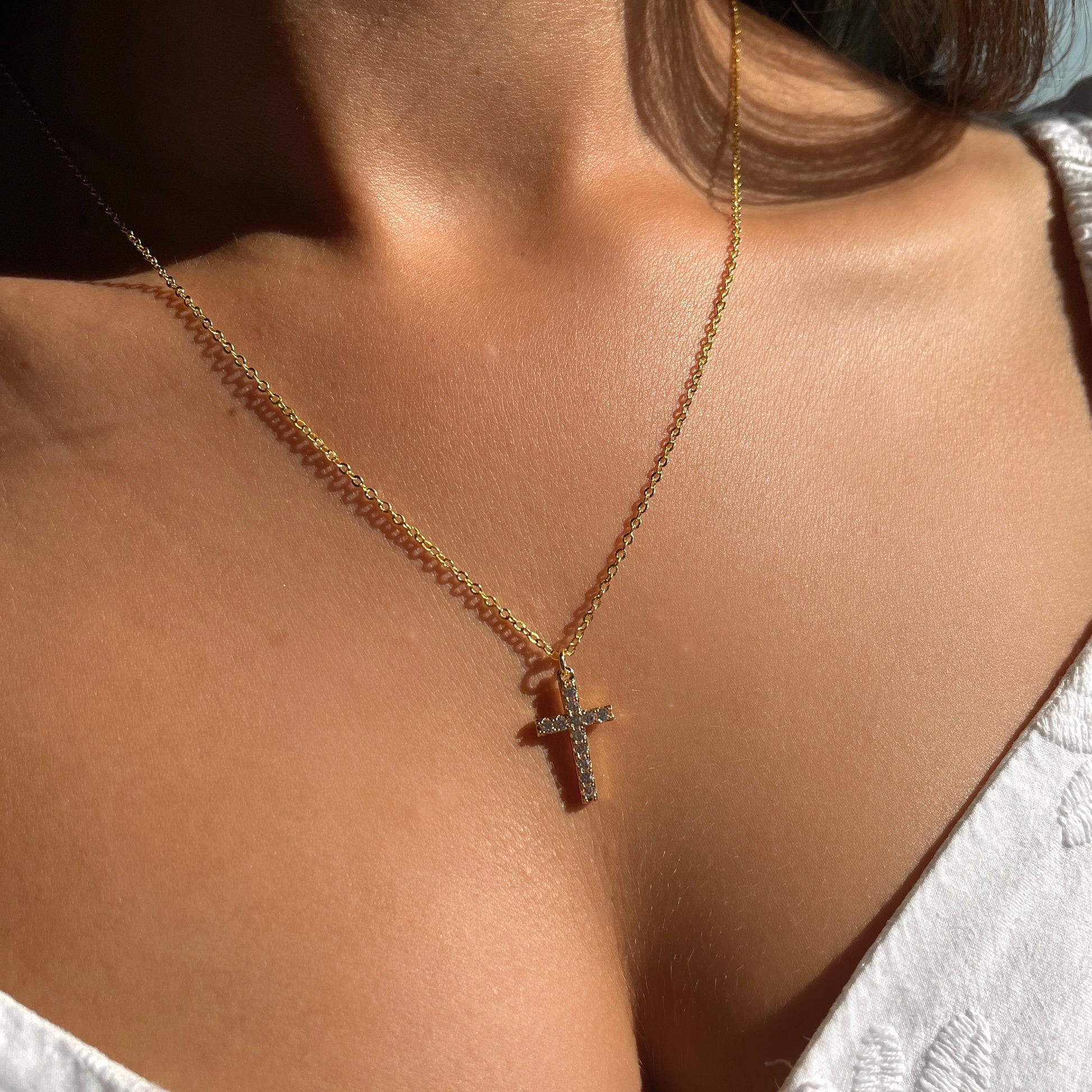 Naszyjnik z krzyżykiem | Srebro 925, regulacja do 45cm 2