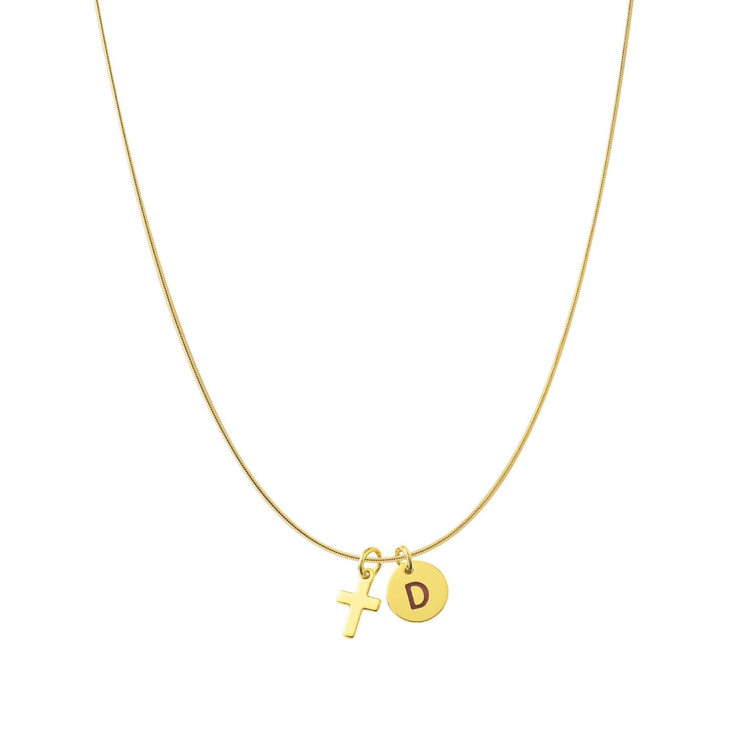 Naszyjnik z krzyżykiem | Srebro 925 i złocenie 18-karatowe 0