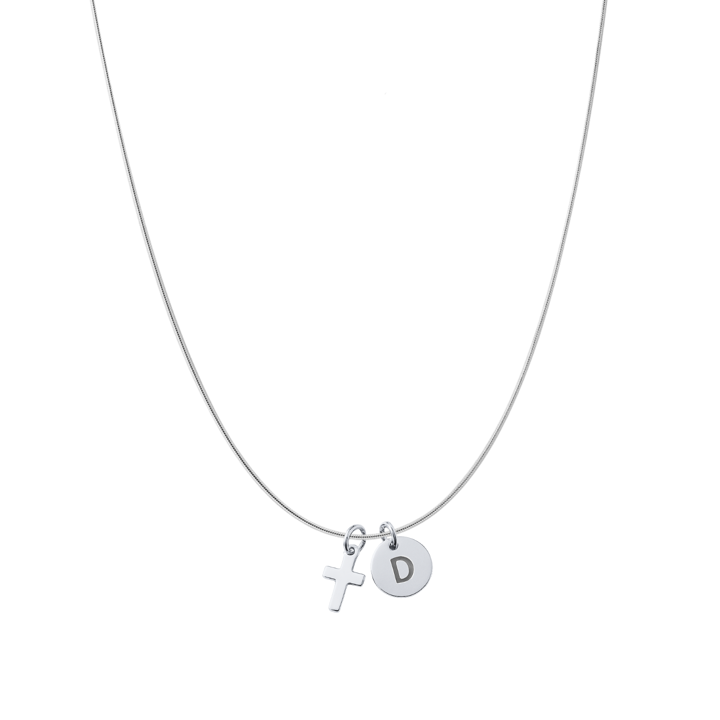 Naszyjnik z krzyżykiem | Srebro 925 i złocenie 18-karatowe 1