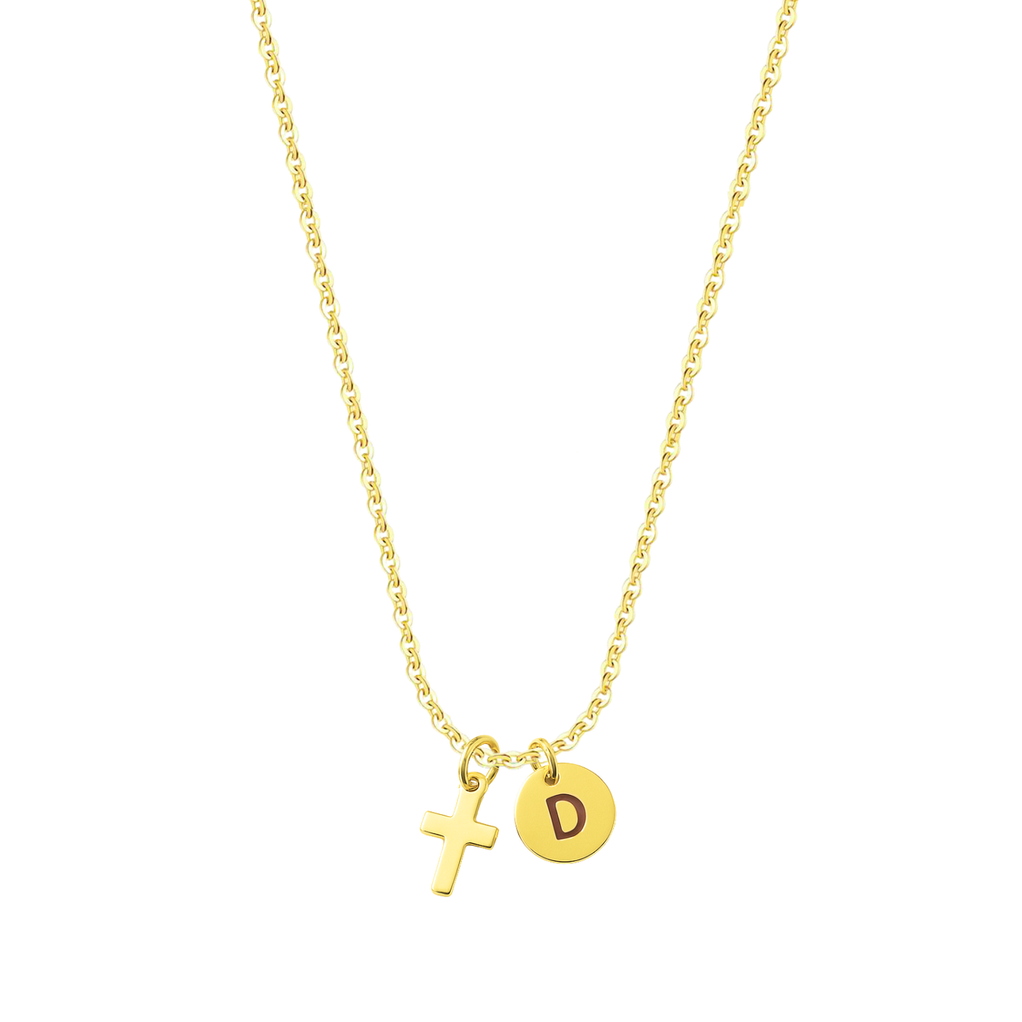 Naszyjnik z krzyżykiem | Srebro 925 i złocenie 18-karatowe 2