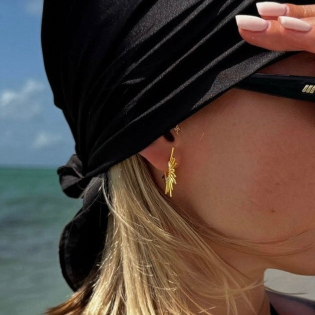 Naszyjnik z kwiatami na plaży | Zestaw ze srebra 925 i cyrkonią 8A 2