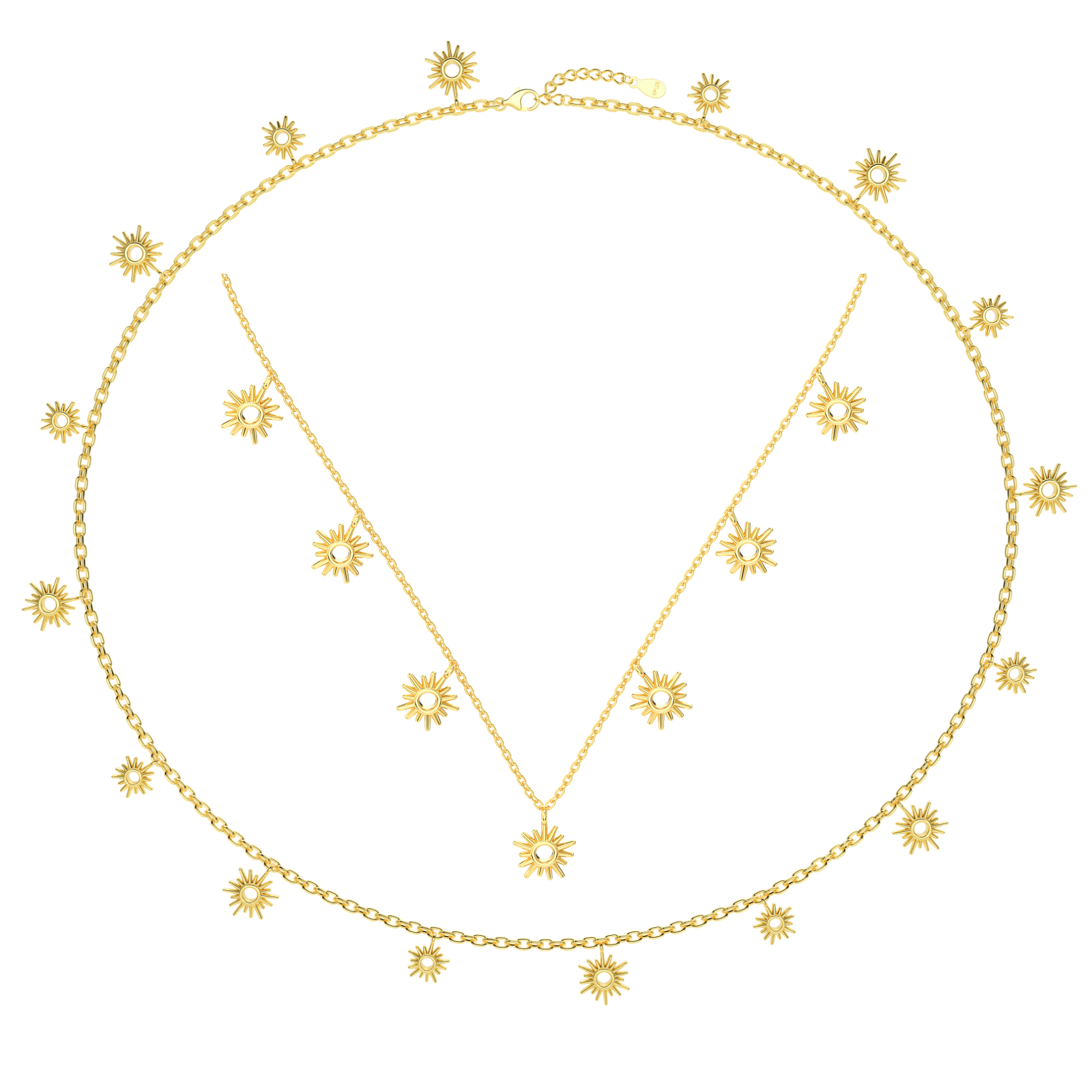 Naszyjnik ze skarbami pływów | Zestaw srebrny 0,1 kg 0