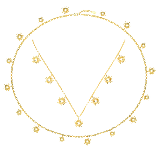 Naszyjnik ze skarbami pływów | Zestaw srebrny 0,1 kg 0