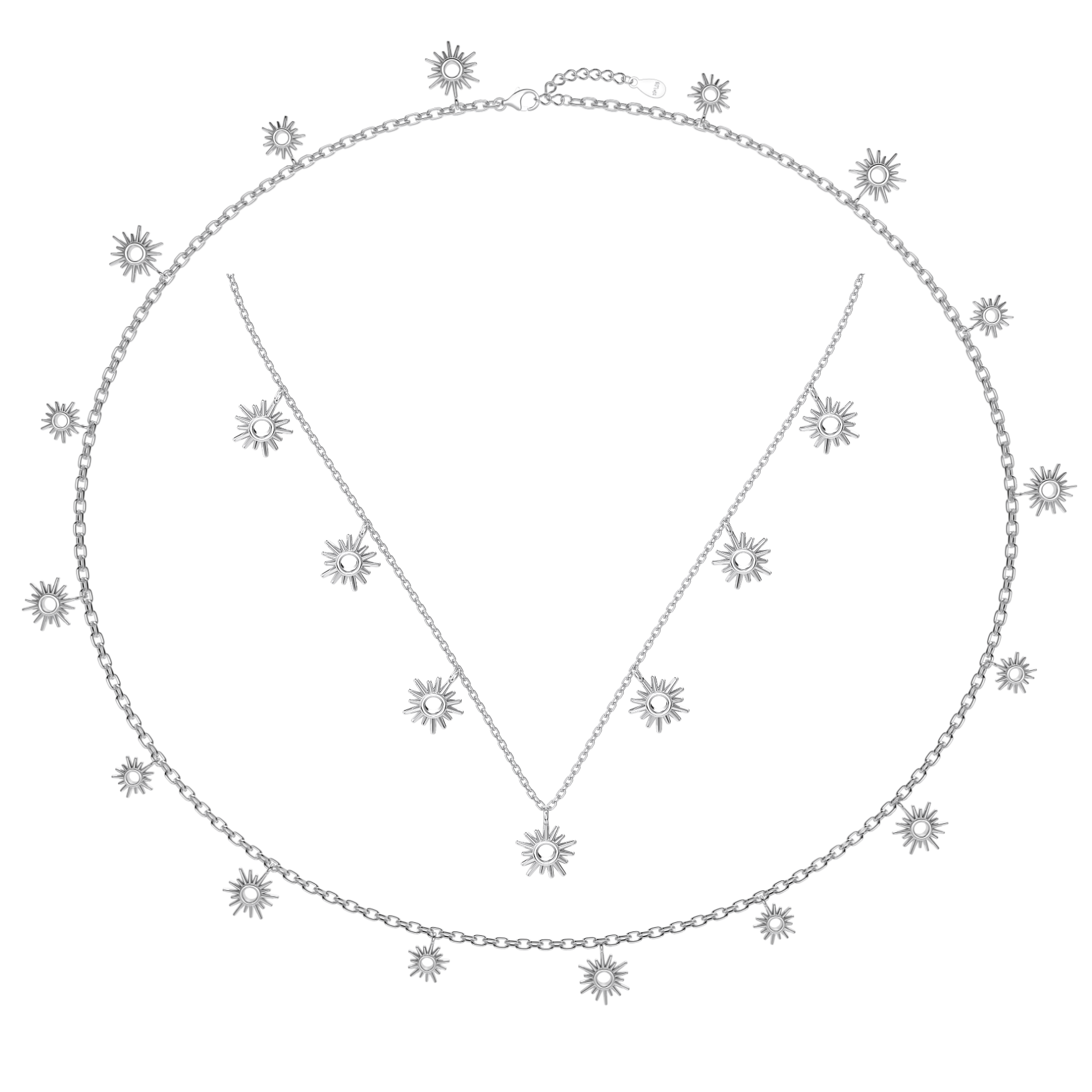 Naszyjnik ze skarbami pływów | Zestaw srebrny 0,1 kg 1