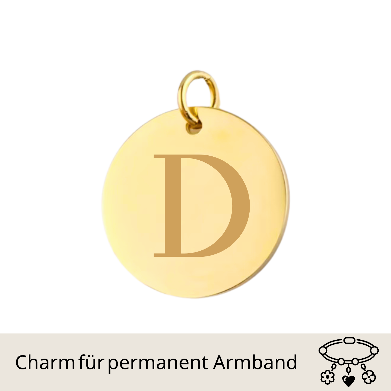 Nieskończona litera | Personalizowana zawieszka 8mm 0