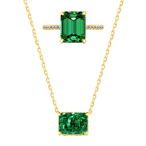 Pierścień I Łańcuszek Ze Srebra 925 | Elegancka Powłoka 18K | 0.1 kg Biżuteria Srebrna 0