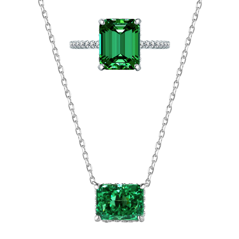 Pierścień I Łańcuszek Ze Srebra 925 | Elegancka Powłoka 18K | 0.1 kg Biżuteria Srebrna 1