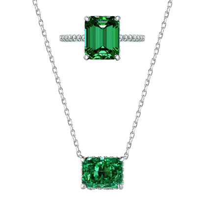 Pierścień I Łańcuszek Ze Srebra 925 | Elegancka Powłoka 18K | 0.1 kg Biżuteria Srebrna 1