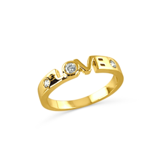 Pierścień Miłość | Pozłacany 18-karatowym złotem 0.01kg 0