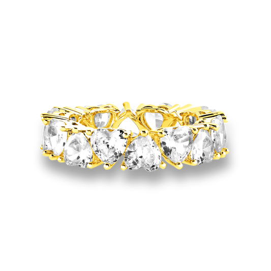 Pierścień Serce | Pozłacany 18-Karatowym Złotem 0.01kg 0