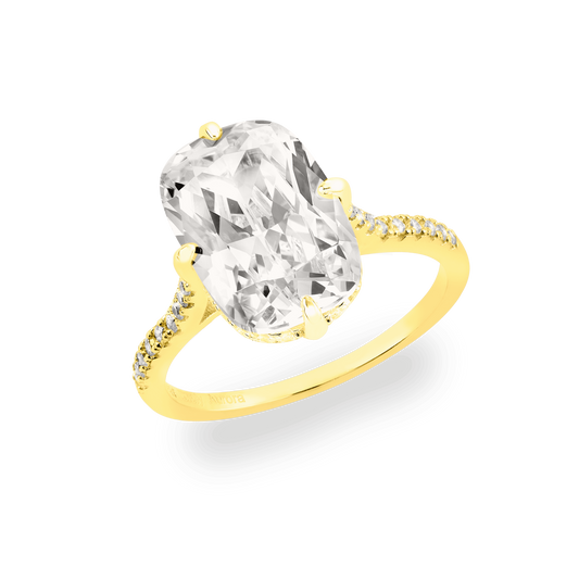 Pierścionek Atlantyda | Srebro 925 z 18-Karatową Złotą Powłoką 0.01kg 0