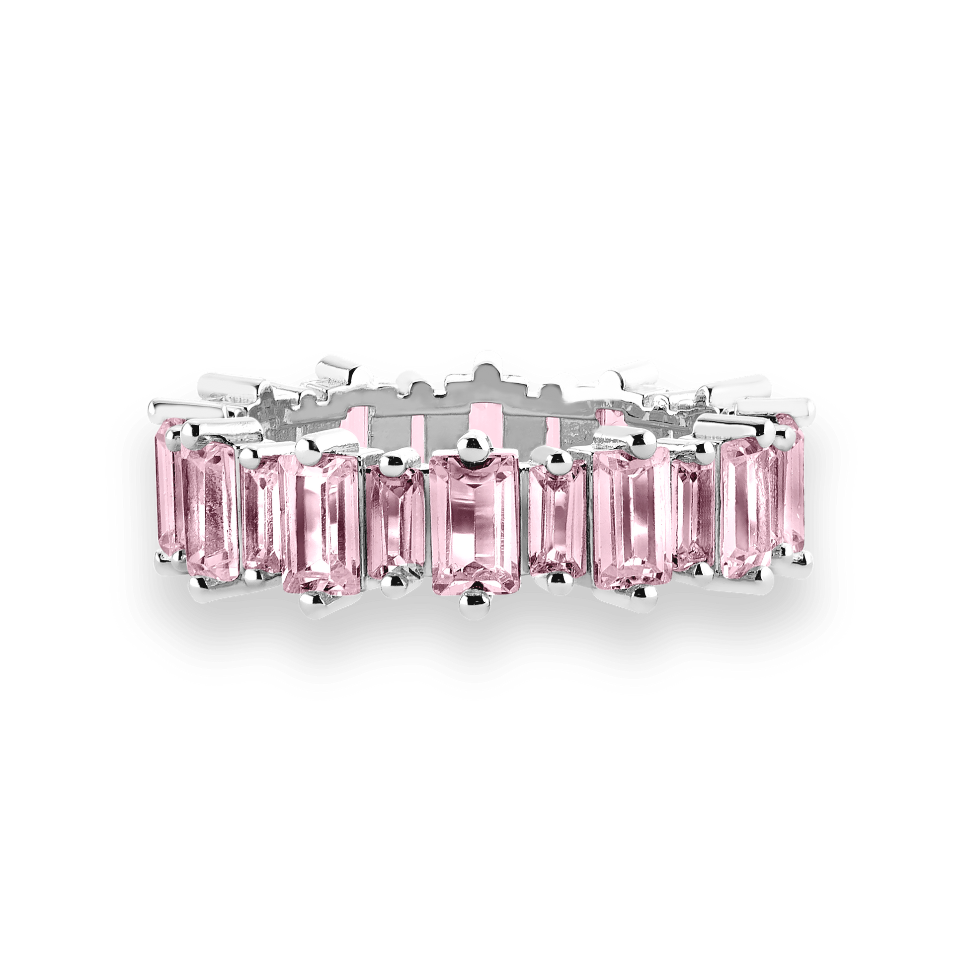 Pierścionek Różowy CZ | Pozłacany 18-karatowym złotem 0.01kg 0