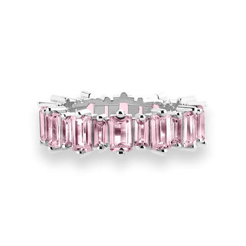 Pierścionek Różowy CZ | Pozłacany 18-karatowym złotem 0.01kg 0