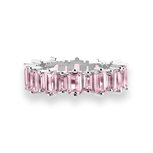 Pierścionek Różowy CZ | Pozłacany 18-karatowym złotem 0.01kg 0