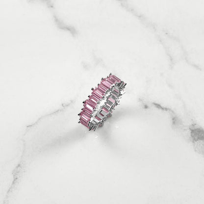 Pierścionek Różowy CZ | Pozłacany 18-karatowym złotem 0.01kg 2