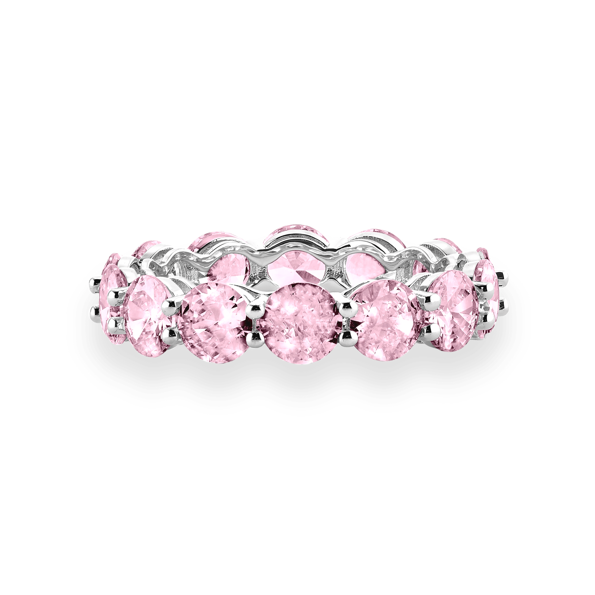 Pierścionek Różowy CZ | Pozłacany 18-karatowym złotem 0