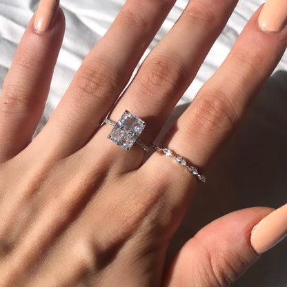 Pierścionek Srebrny 925 | Cyrkonia 8A, 0.005 kg 7