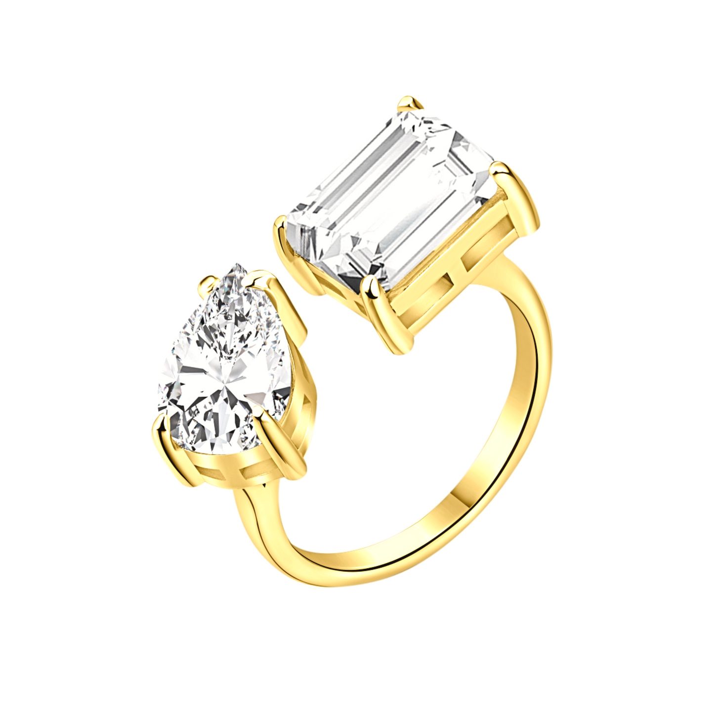 Pierścionek Srebrny 925 | Elegancki Design Z Cyrkonią 5A, 0.01kg 0